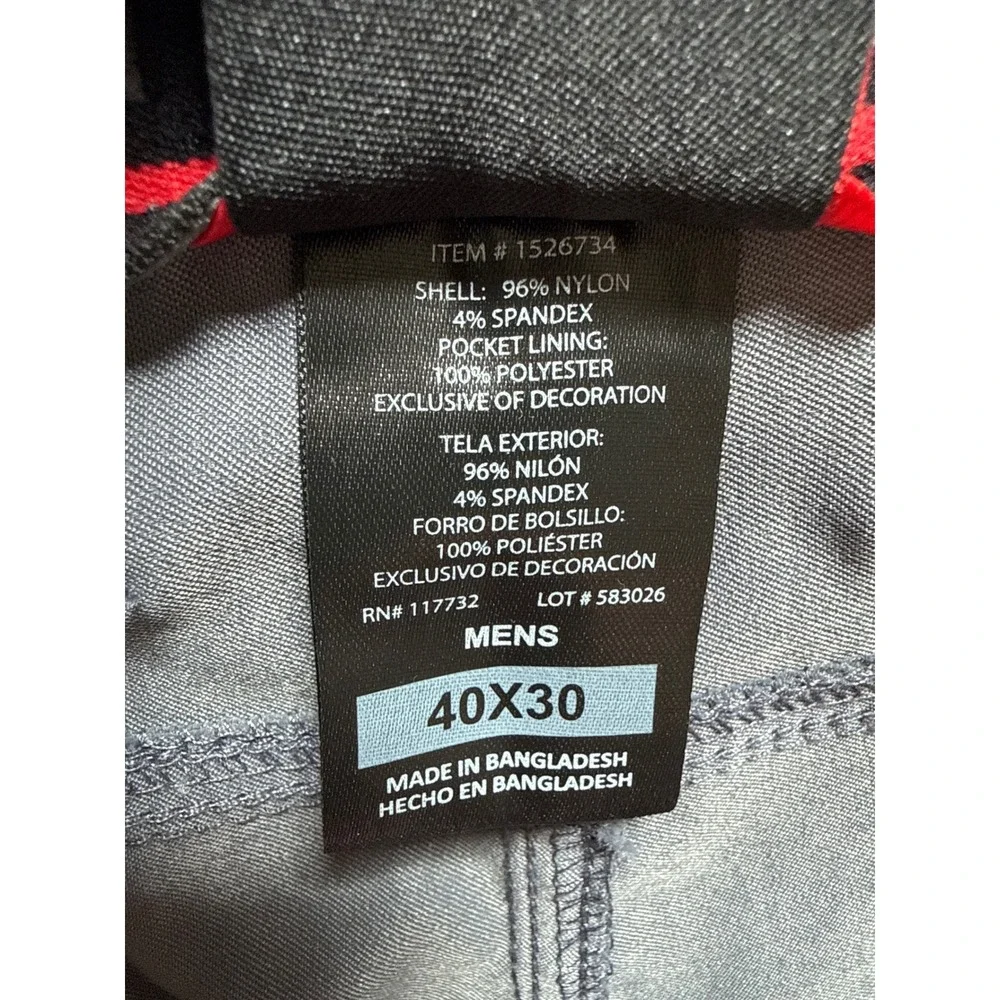 Gerry Mens Grey Outdoor Tech Stretch Hiking Utility Pants 40x30 Side Pocket